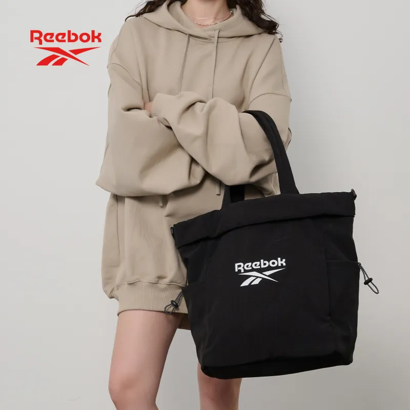 Reebok Fabric One Shoulder Crossbody Tote Regular Women's Ecru/Black/Khaki-3
