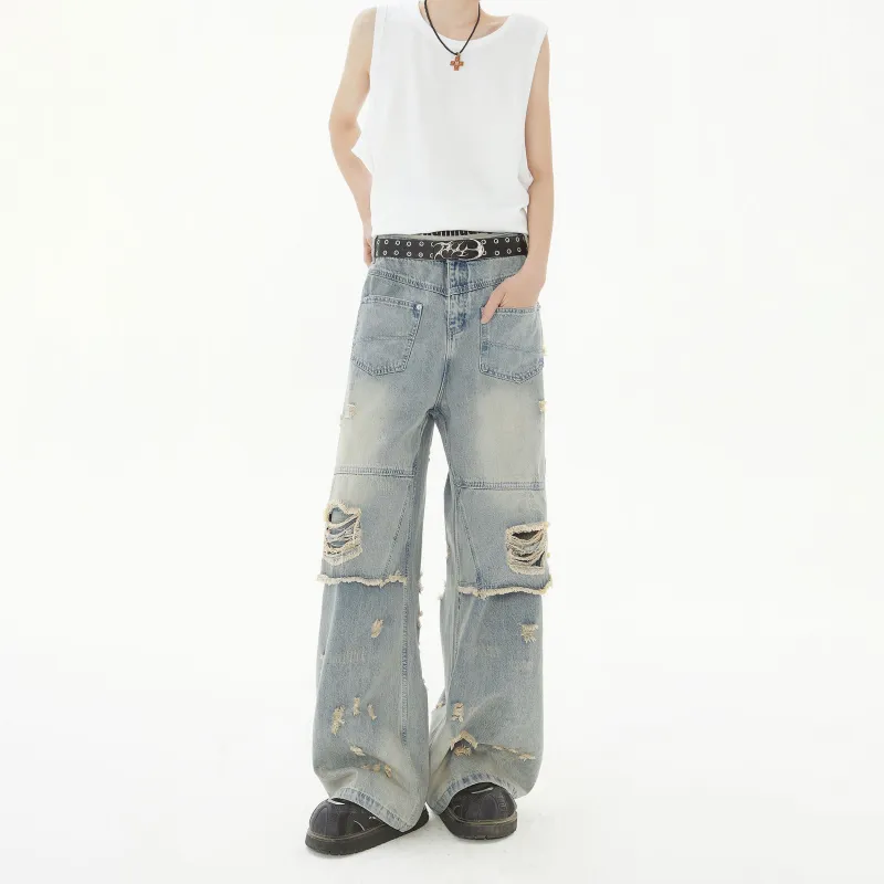 BRYAN JIMENEZ Jeans Unisex Vintage Blue-3