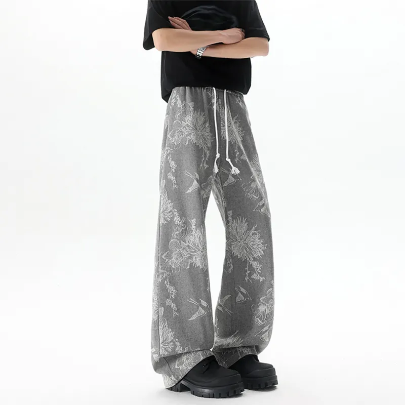 BRYAN JIMENEZ Casual Pants Unisex Gray-5