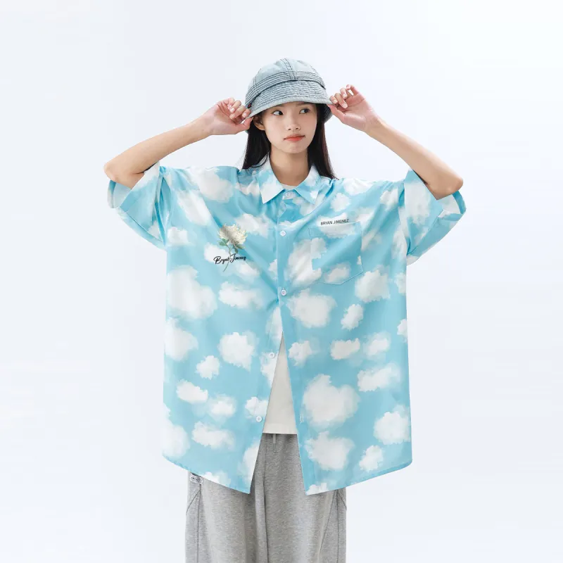 BRYAN JIMENEZ Shirts Unisex Blue With Cloud-2
