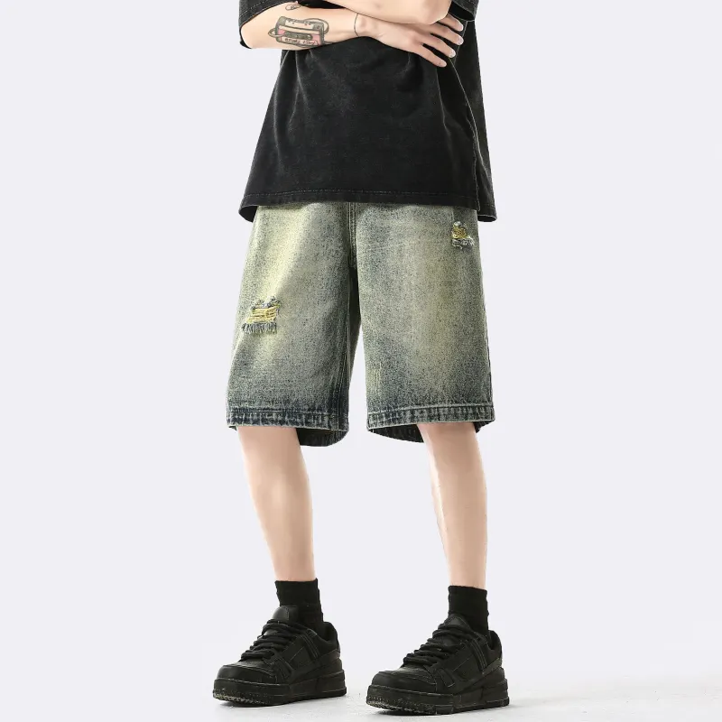 BRYAN JIMENEZ Denim Shorts Unisex-12