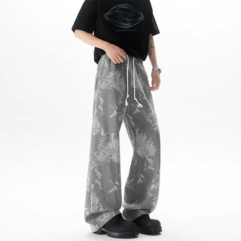 BRYAN JIMENEZ Casual Pants Unisex Gray-6