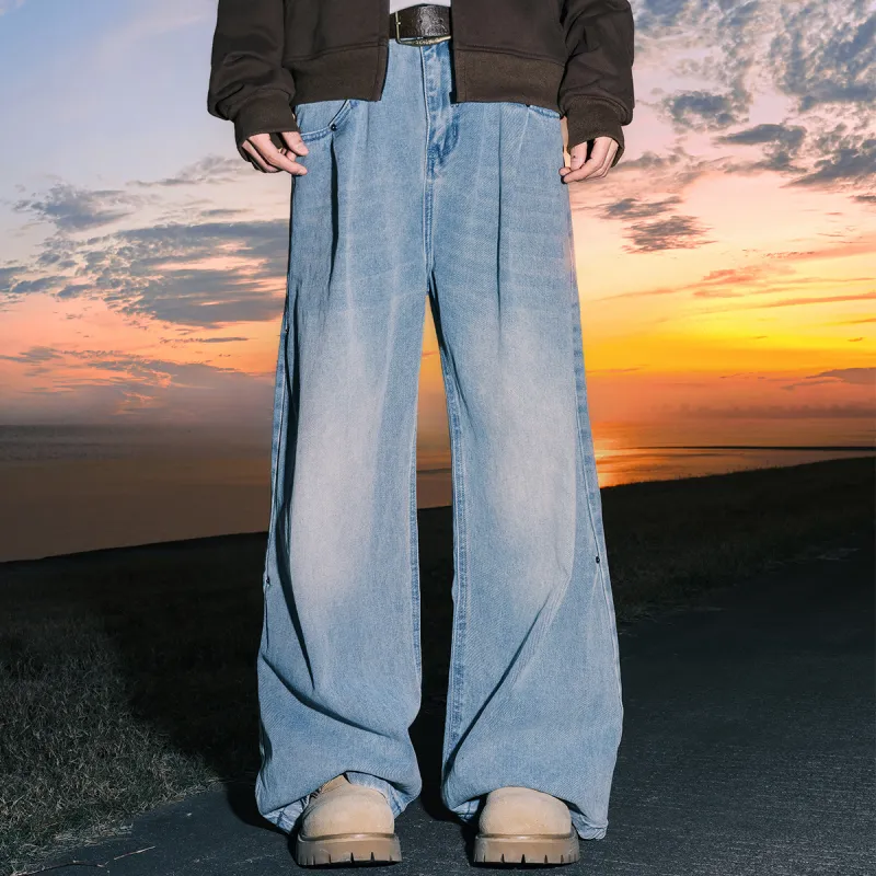 BRYAN JIMENEZ Jeans Unisex Ice Blue-2