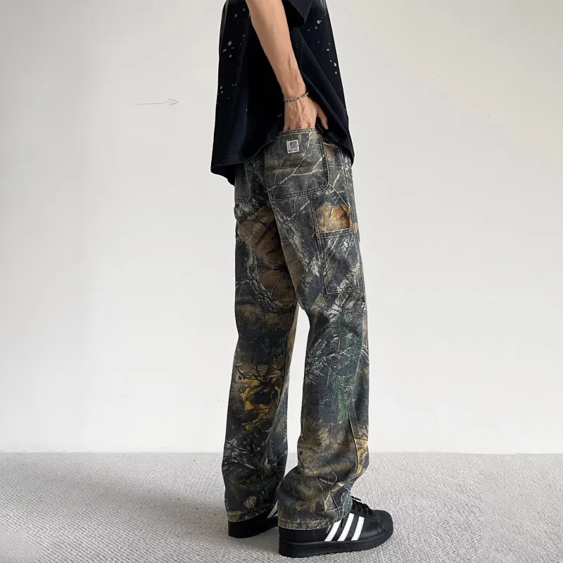 BRYAN JIMENEZ Jeans Unisex Branch Camouflage Color-3