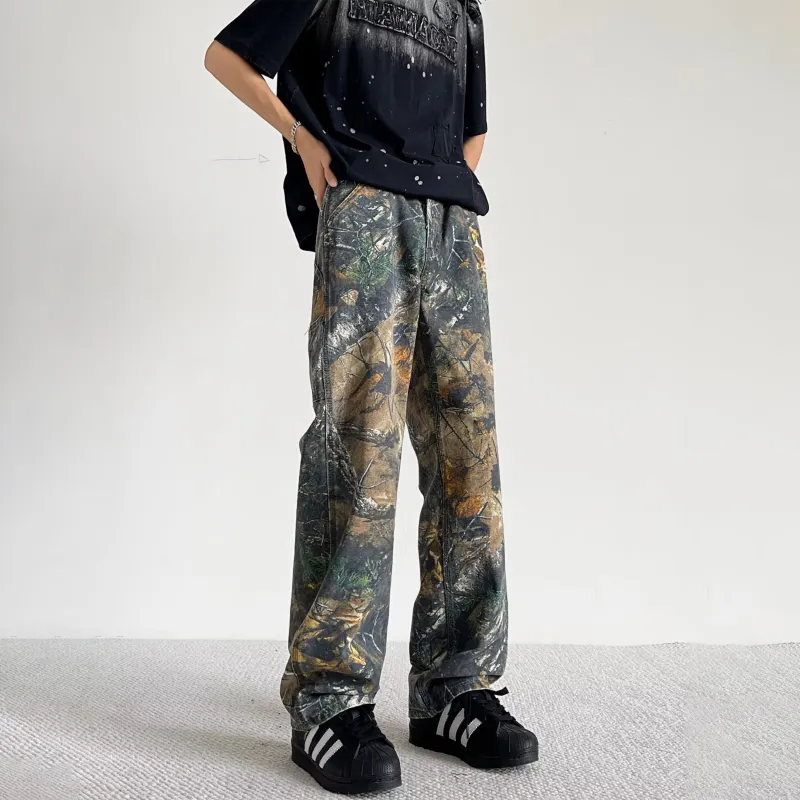 BRYAN JIMENEZ Jeans Unisex Branch Camouflage Color-4