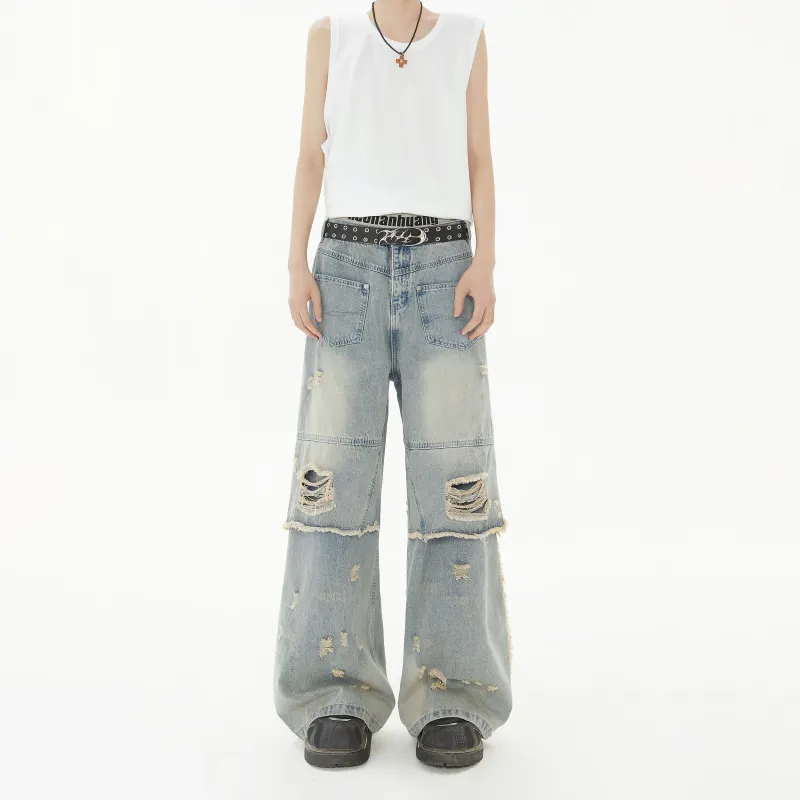 BRYAN JIMENEZ Jeans Unisex Vintage Blue-5