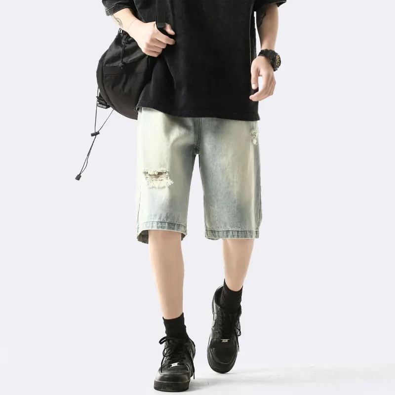 BRYAN JIMENEZ Denim Shorts Unisex-16