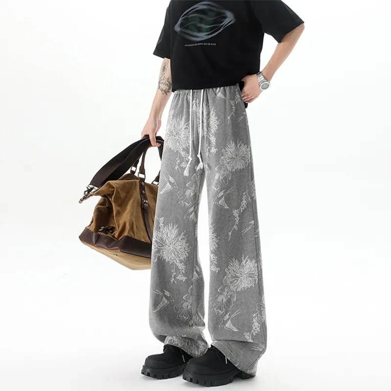 BRYAN JIMENEZ Casual Pants Unisex Gray-3