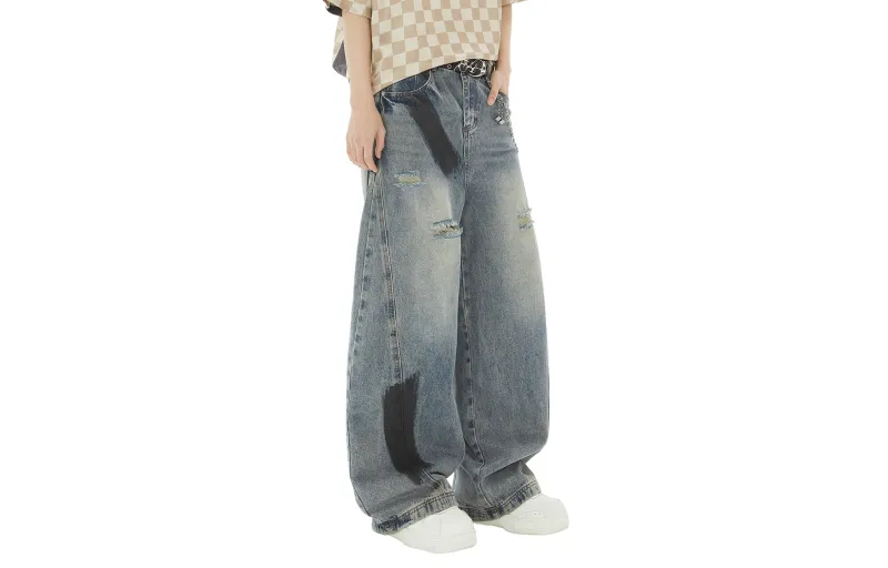 BRYAN JIMENEZ Jeans Unisex Color Block-2