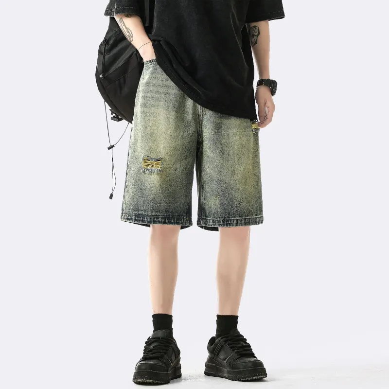 BRYAN JIMENEZ Denim Shorts Unisex-10