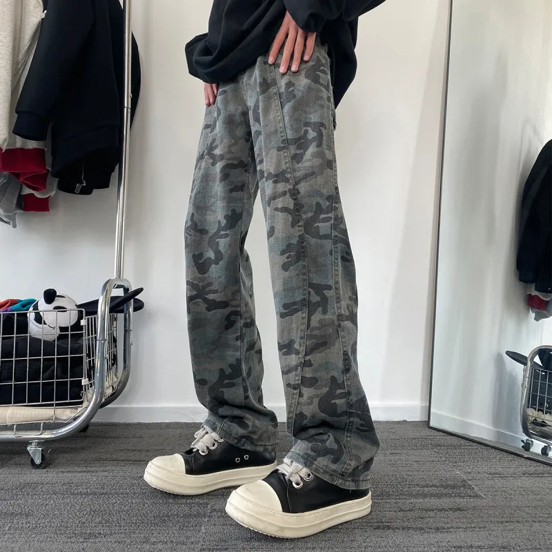 BRYAN JIMENEZ Jeans Unisex Camouflage-6
