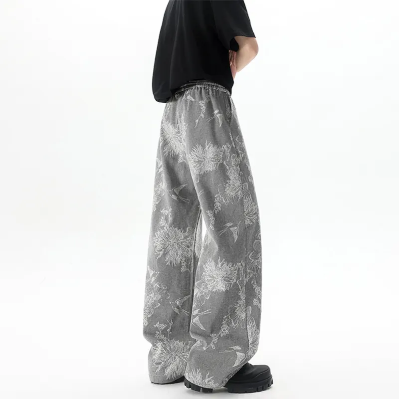 BRYAN JIMENEZ Casual Pants Unisex Gray-4