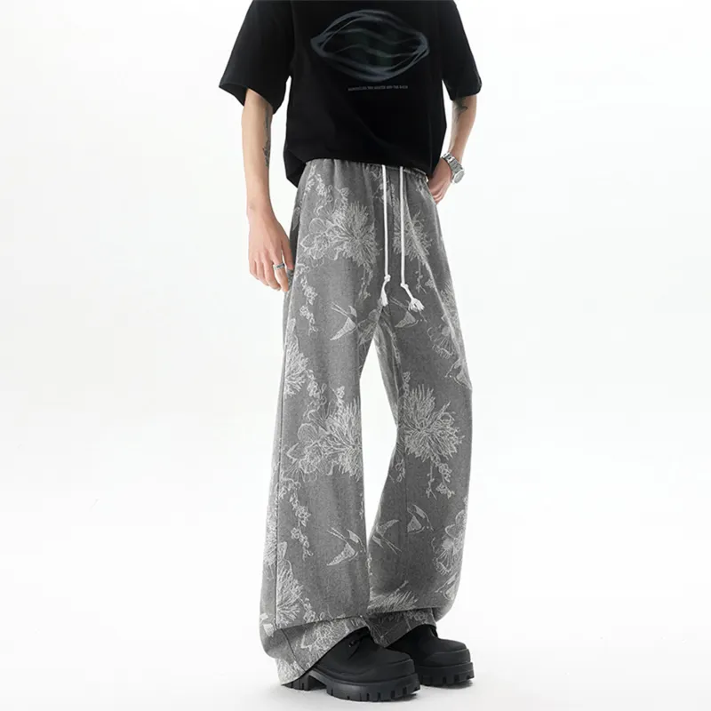 BRYAN JIMENEZ Casual Pants Unisex Gray-7