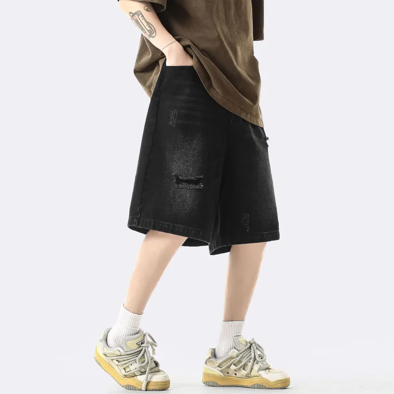 BRYAN JIMENEZ Denim Shorts Unisex-4