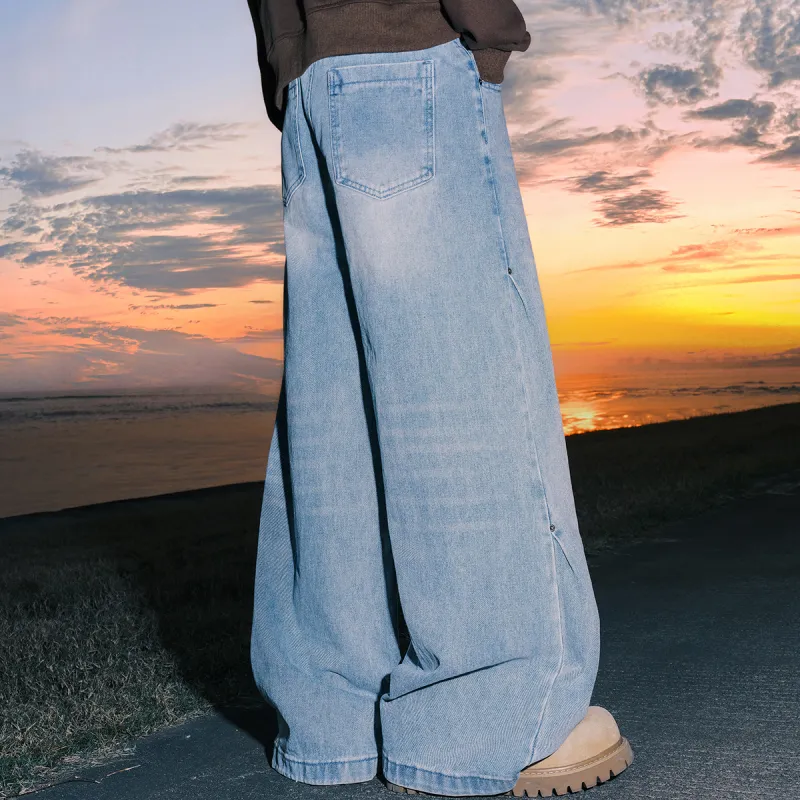 BRYAN JIMENEZ Jeans Unisex Ice Blue-4