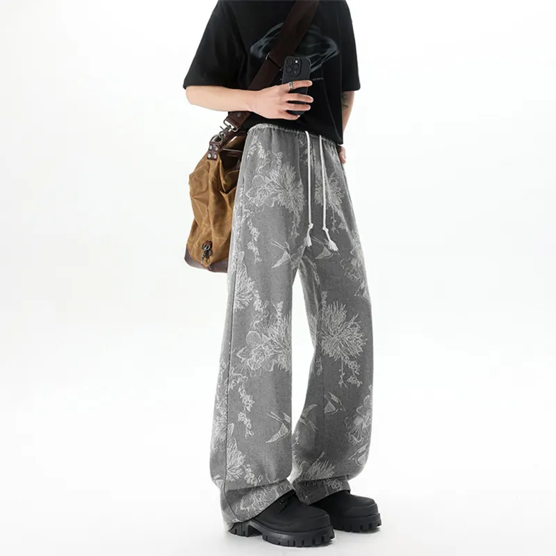 BRYAN JIMENEZ Casual Pants Unisex Gray-2