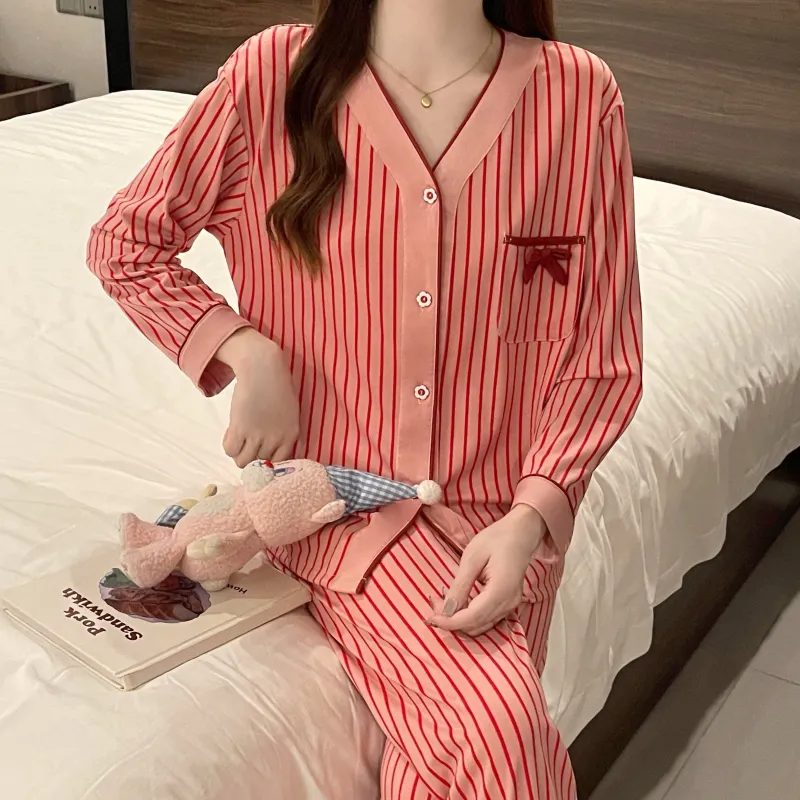 CAIHENGTONG Pajama Set Women's Red-16