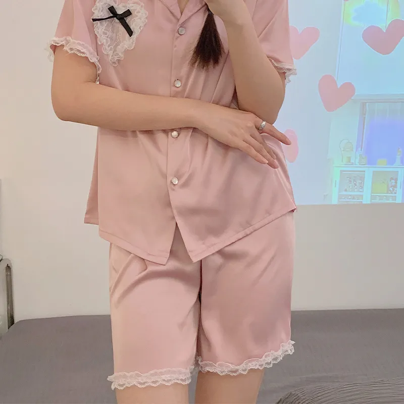 CAIHENGTONG Pajama Set Women's Pink-3