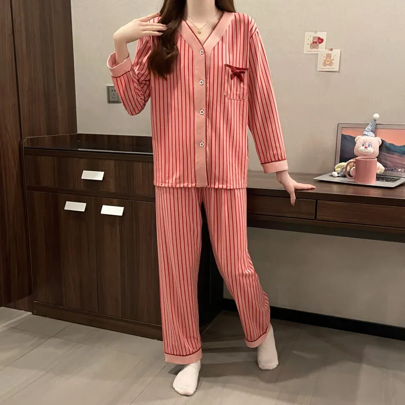 CAIHENGTONG Pajama Set Women's Red-13