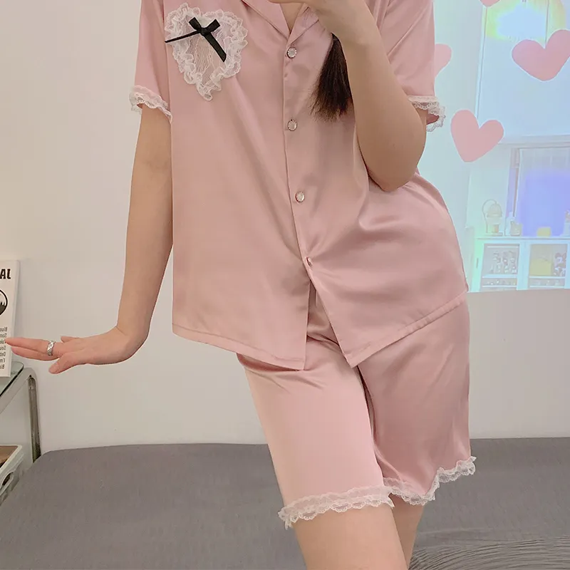 CAIHENGTONG Pajama Set Women's Pink-4