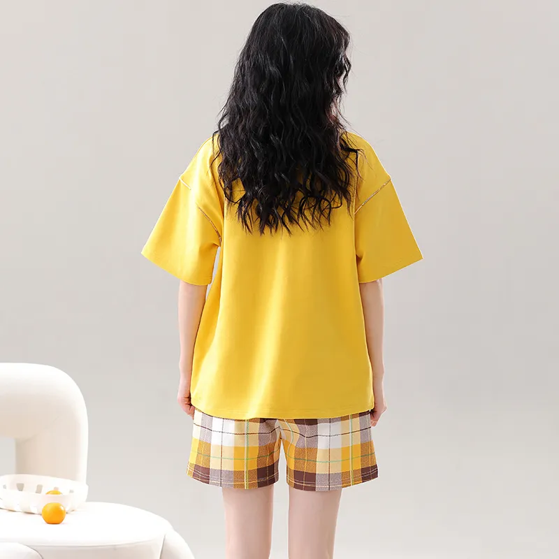 CAIHENGTONG Pajama Set Women's Yellow-1