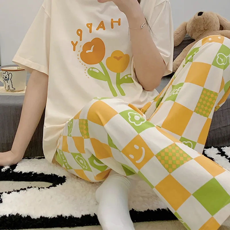 CAIHENGTONG Pajama Set Women's White-2