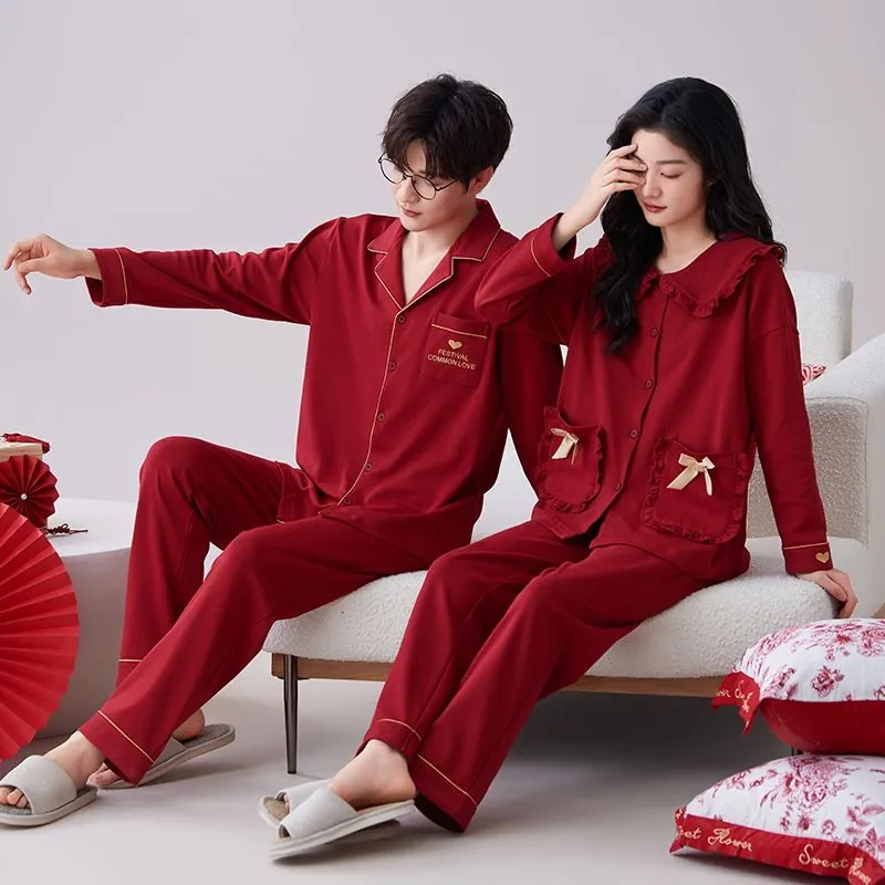 CAIHENGTONG Pajama Set Men's Red-4