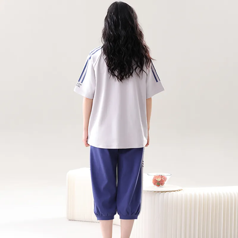 CAIHENGTONG Pajama Set Women's Gray Purple-1