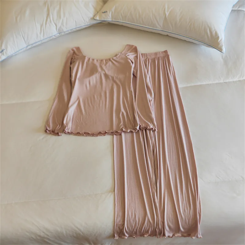 CAIHENGTONG Pajama Set Women's Nude Pink-3