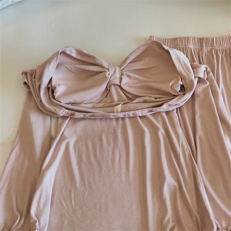 CAIHENGTONG Pajama Set Women's Nude Pink-4