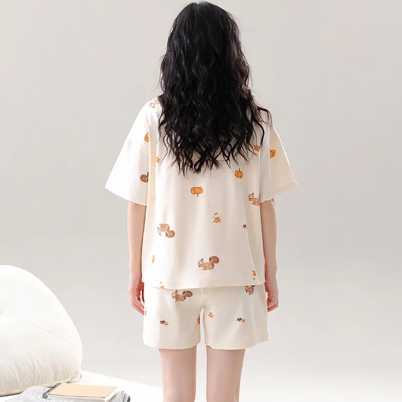 CAIHENGTONG Pajama Set Women's Apricot-1