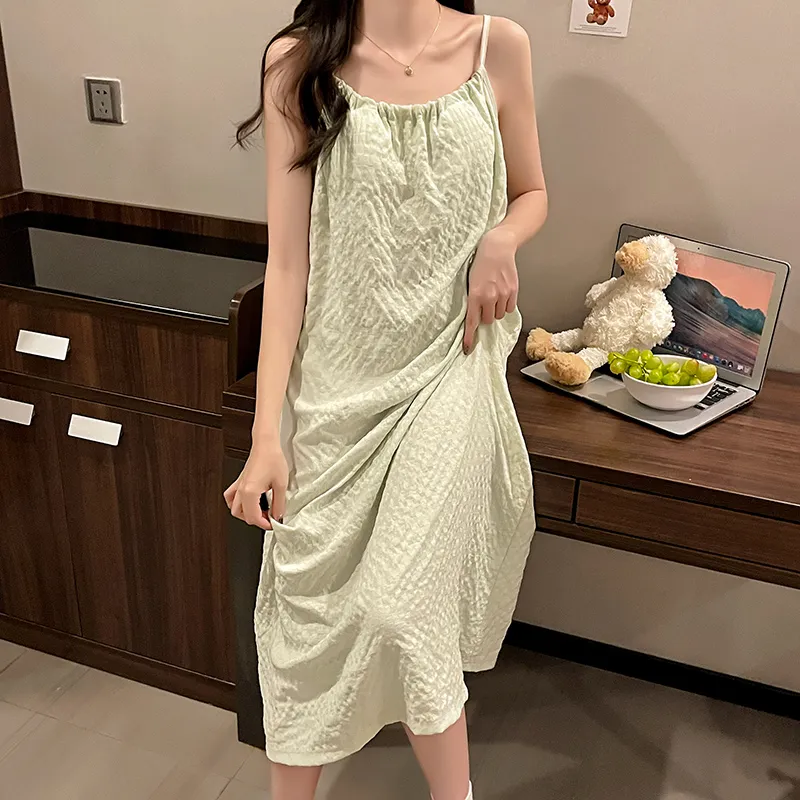 CAIHENGTONG Nightgown Women's Mint Green-6