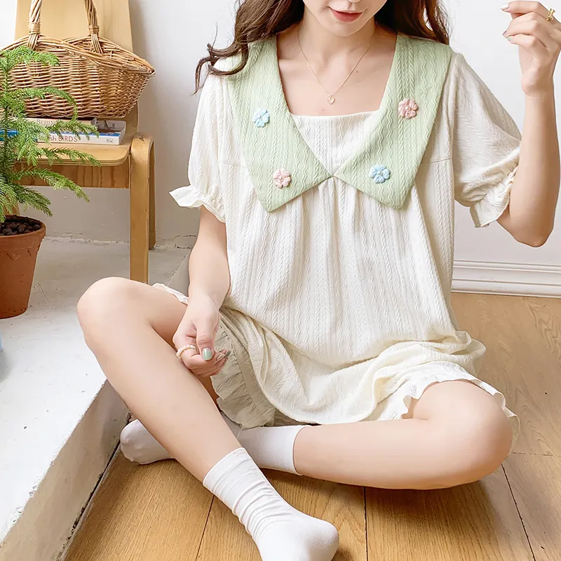 CAIHENGTONG Pajama Set Women's Apricot-2