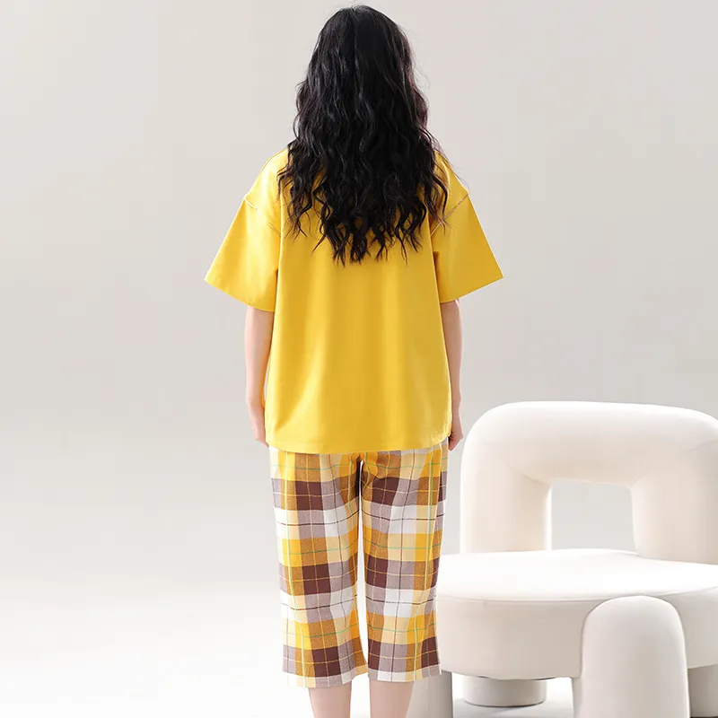 CAIHENGTONG Pajama Set Women's Yellow-3