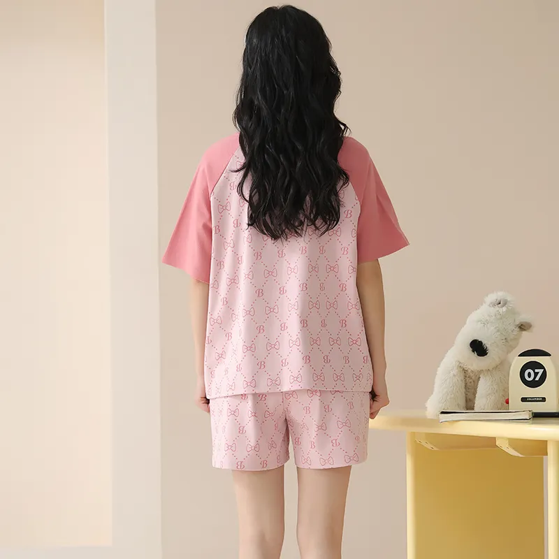 CAIHENGTONG Pajama Set Unisex Cream Apricot-9