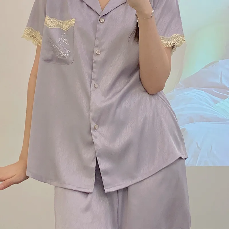 CAIHENGTONG Pajama Set Women's Black-13