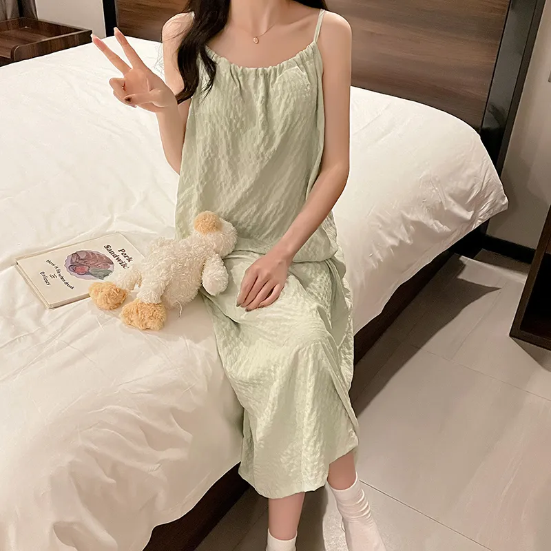 CAIHENGTONG Nightgown Women's Mint Green-3