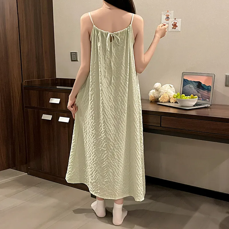 CAIHENGTONG Nightgown Women's Mint Green-8