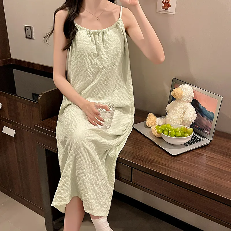 CAIHENGTONG Nightgown Women's Mint Green-5