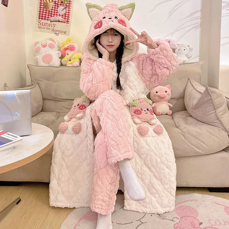CAIHENGTONG Pajama Set Women's Apricot Pink-3
