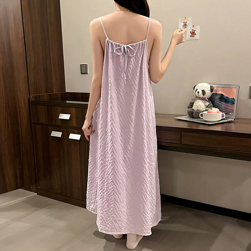 CAIHENGTONG Nightgown Women's Purple-9