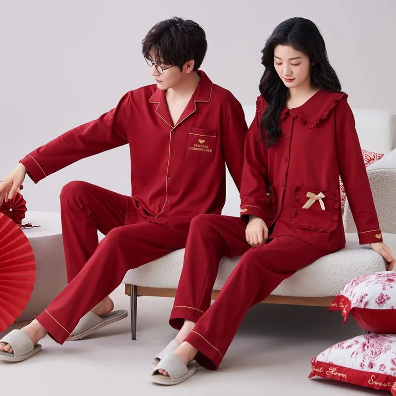 CAIHENGTONG Pajama Set Men's Red-3