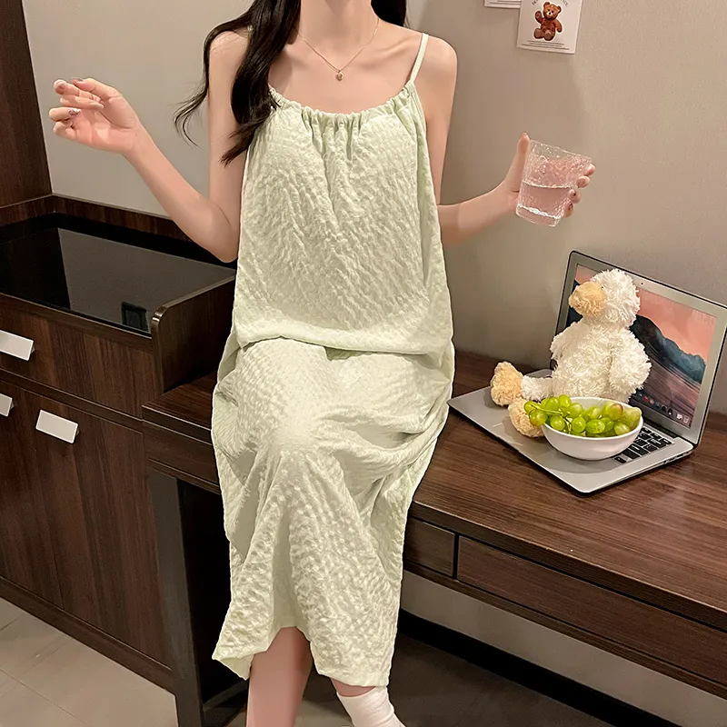 CAIHENGTONG Nightgown Women's Mint Green-7