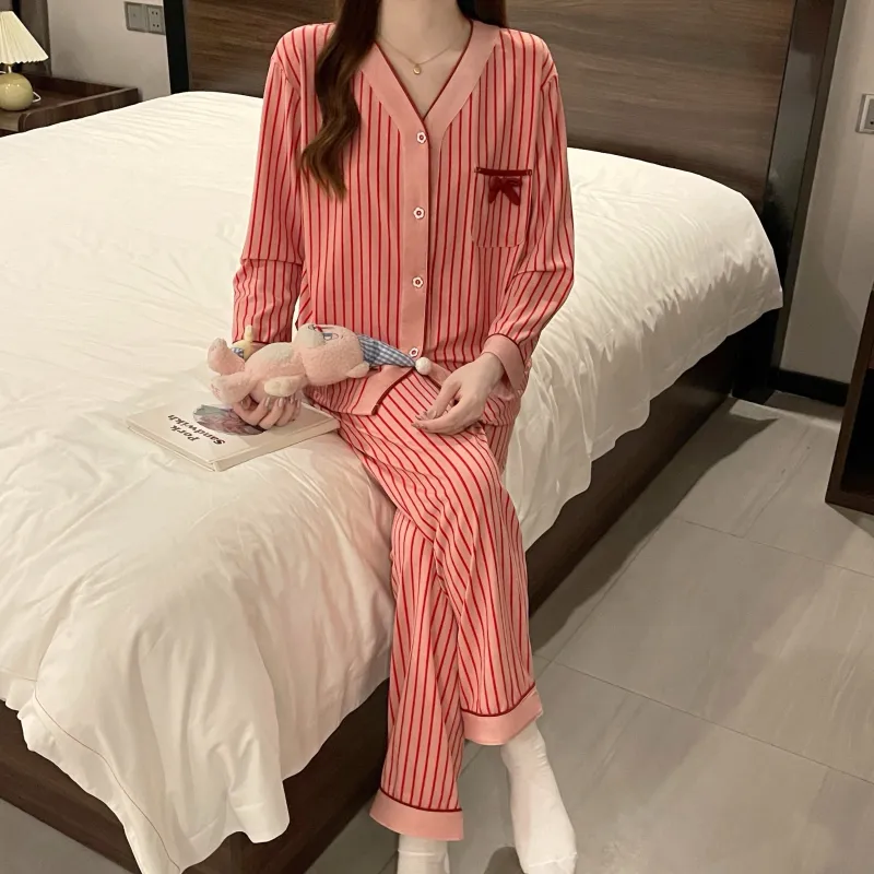CAIHENGTONG Pajama Set Women's Red-14