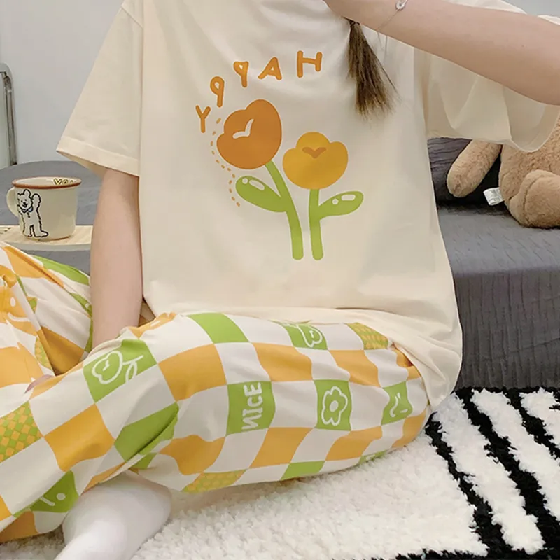 CAIHENGTONG Pajama Set Women's White-4