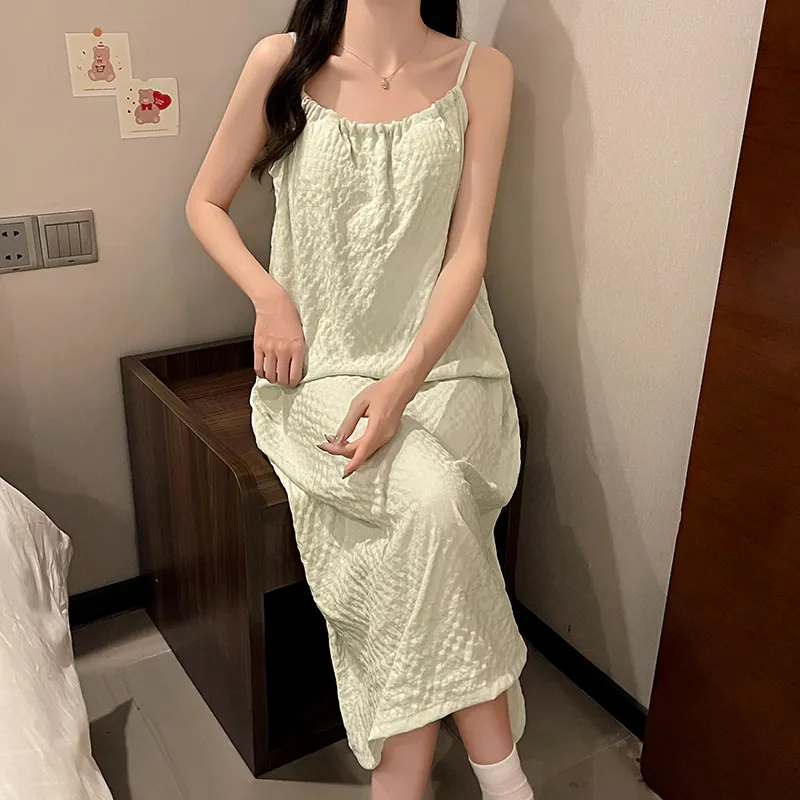 CAIHENGTONG Nightgown Women's Mint Green-4