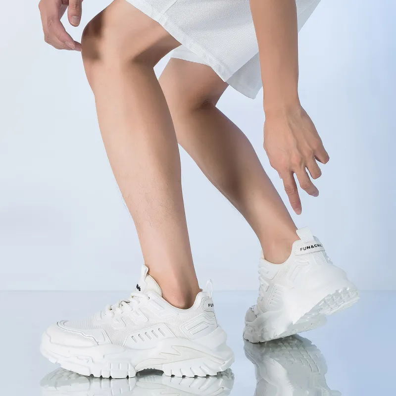 MILLIE'S Low Top Chunky Sneakers Men's White-1