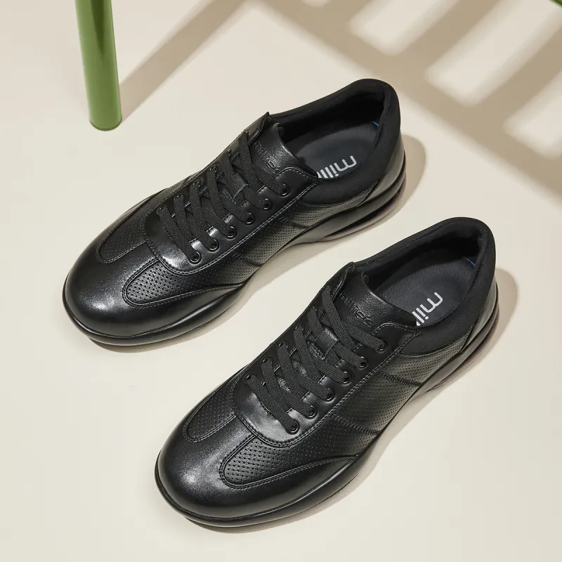 MILLIE'S Low Top Casual Shoes Men's Black Cut Out-2