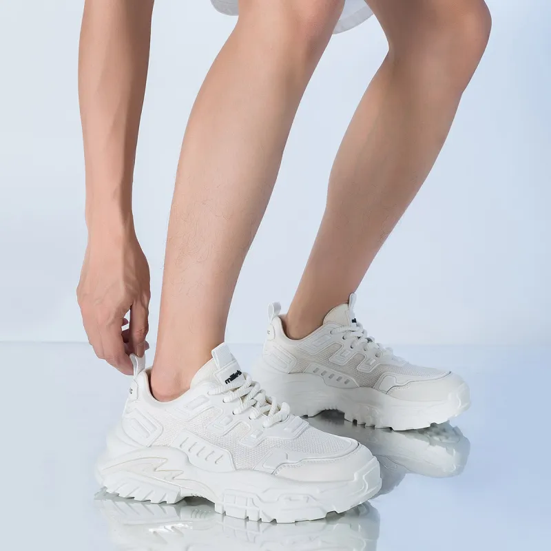 MILLIE'S Low Top Chunky Sneakers Men's White-3
