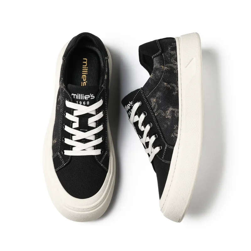 Millies Canvas Shoes Men Low Top Black-1